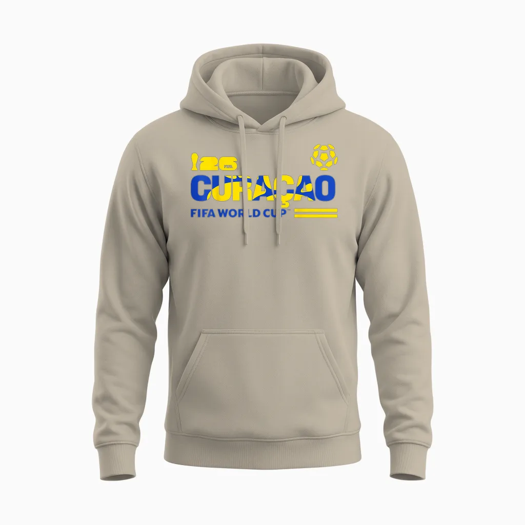 Fifa World Cup26 Qualifier Curacao Unisex Hoodie in Sand