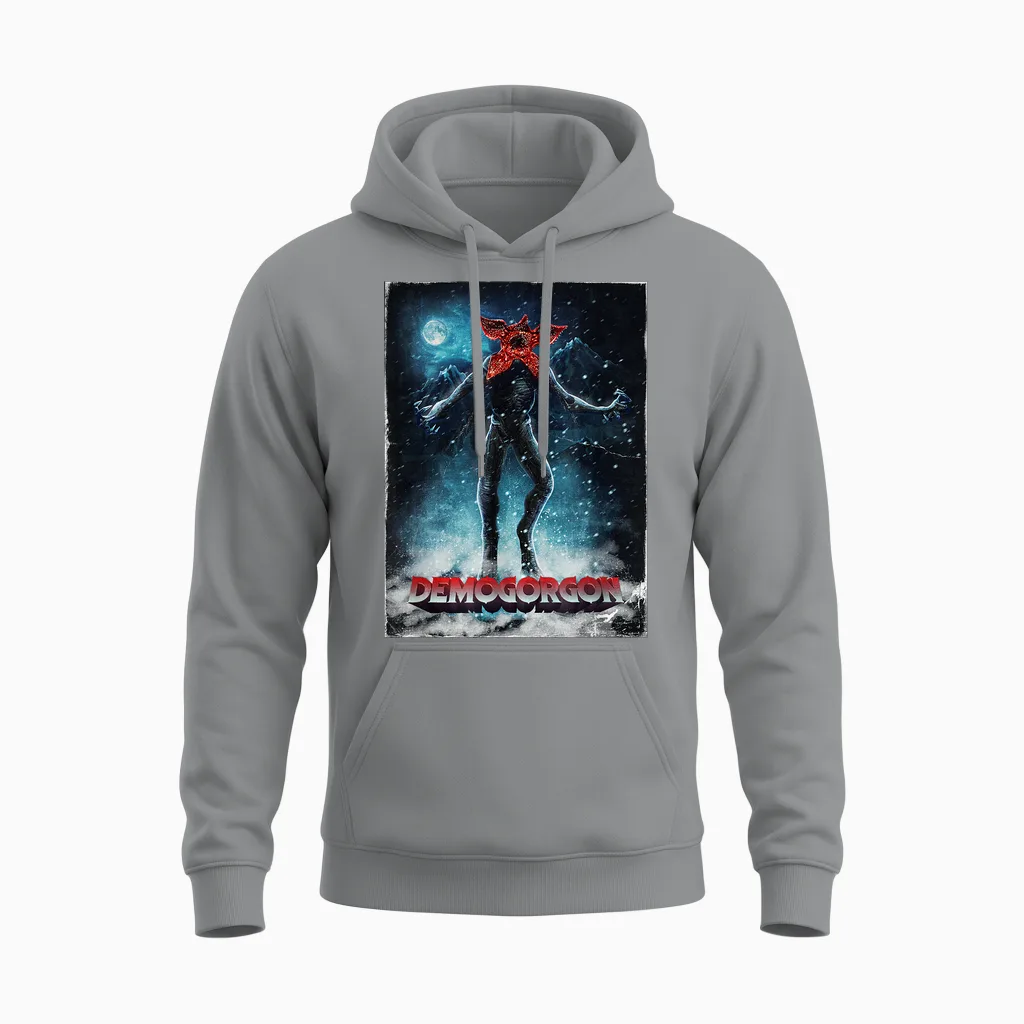 Stranger Things 4 Demogorgon Mountain Walk Unisex Hoodie in Sport Grey