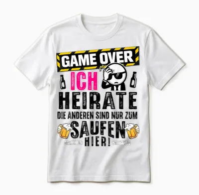 Bräutigam Kostüm Jga T-Shirt Männer Junggesellenabschied Unisex T-Shirt - White