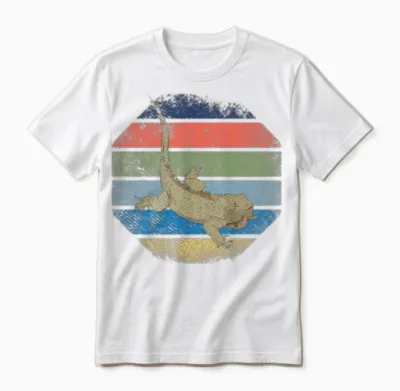 Retro Hexagon Iguana Unisex T-Shirt - White
