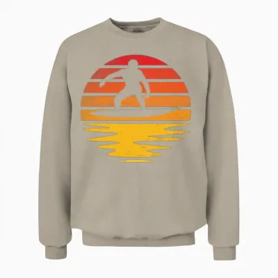 Surfing Retro Unisex Sweatshirt - Sand