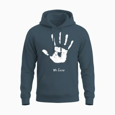 Skyrim We Know Dark Brotherhood Handprint Video Game Unisex Hoodie - Dark Heather