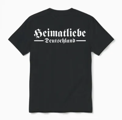 Heimatliebe Deutschland Design Slogan Vintage Klassik Unisex T-Shirt - Black