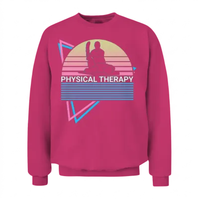 Physical Therapy Retro Unisex Sweatshirt - Heliconia