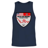 Us129 the Dragon Tail of Deals Gap Shield 2sided Unisex Tank Top - Navy – 2