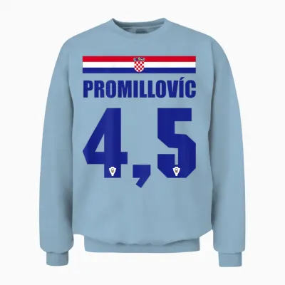 Kroatien Sauf-Trikot Party Trikot Promillovic Unisex Sweatshirt - Light Blue