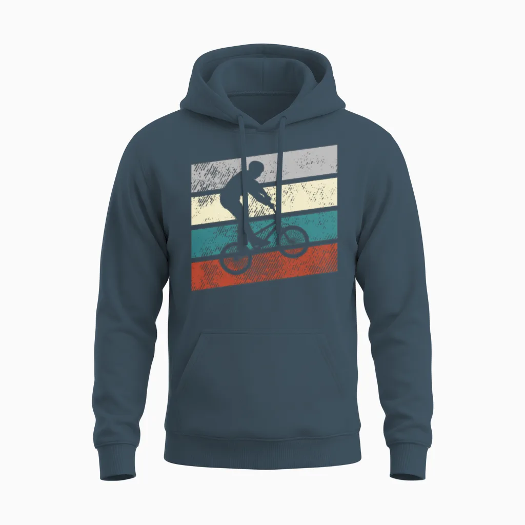 Bmx Retro Cycling Unisex Hoodie in Dark Heather