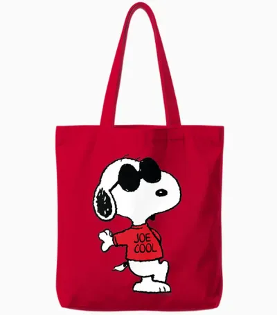 Peanuts - Snoopy Joe Cool Tote Bags - Red
