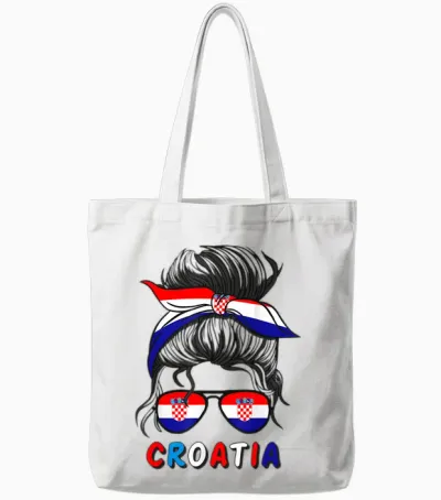 Hrvatska Kroatien Flagge Mädchen Kroatische Mädchen Kinder Tote Bags - White