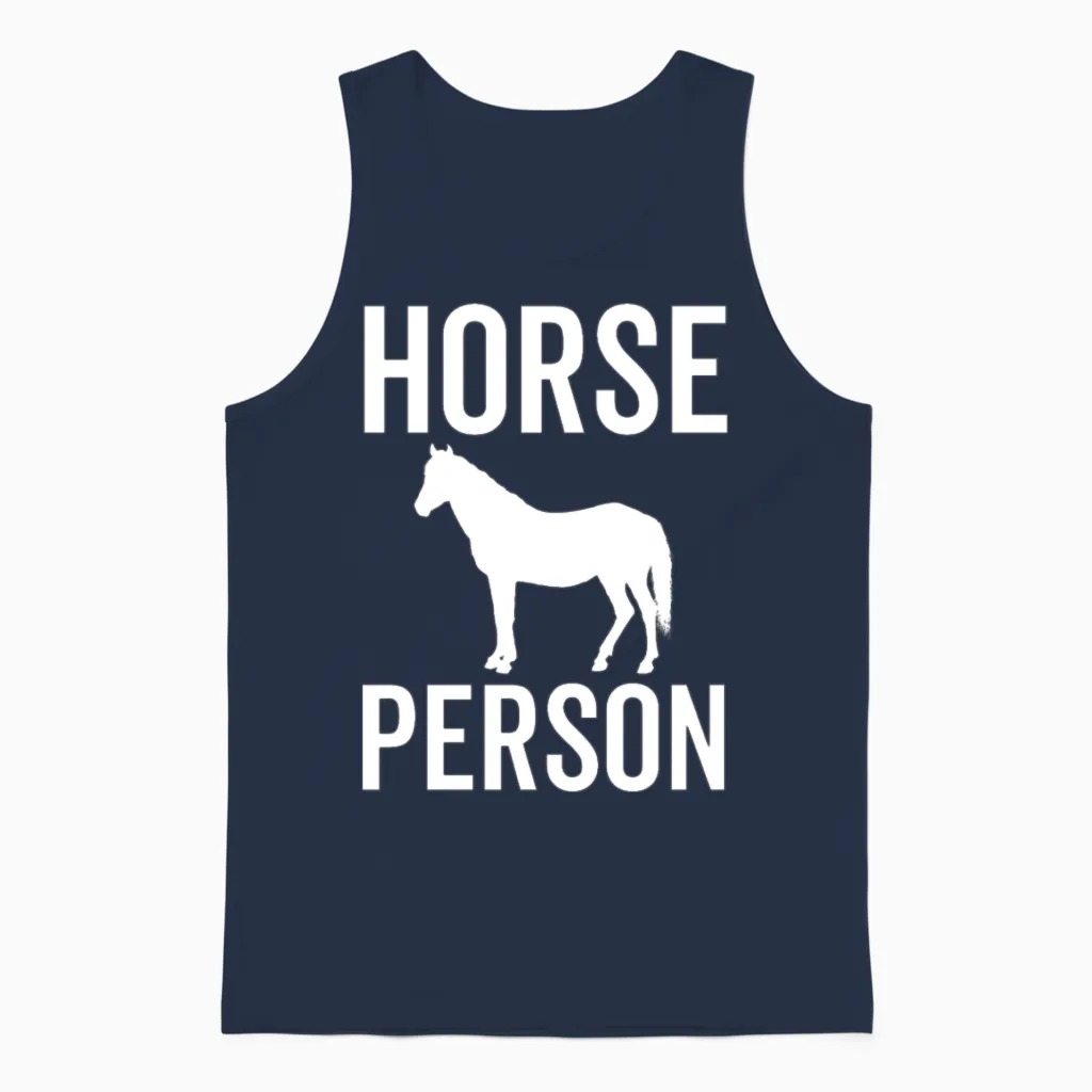 Horse Person Lovers Gift Unisex Tank Top in Navy