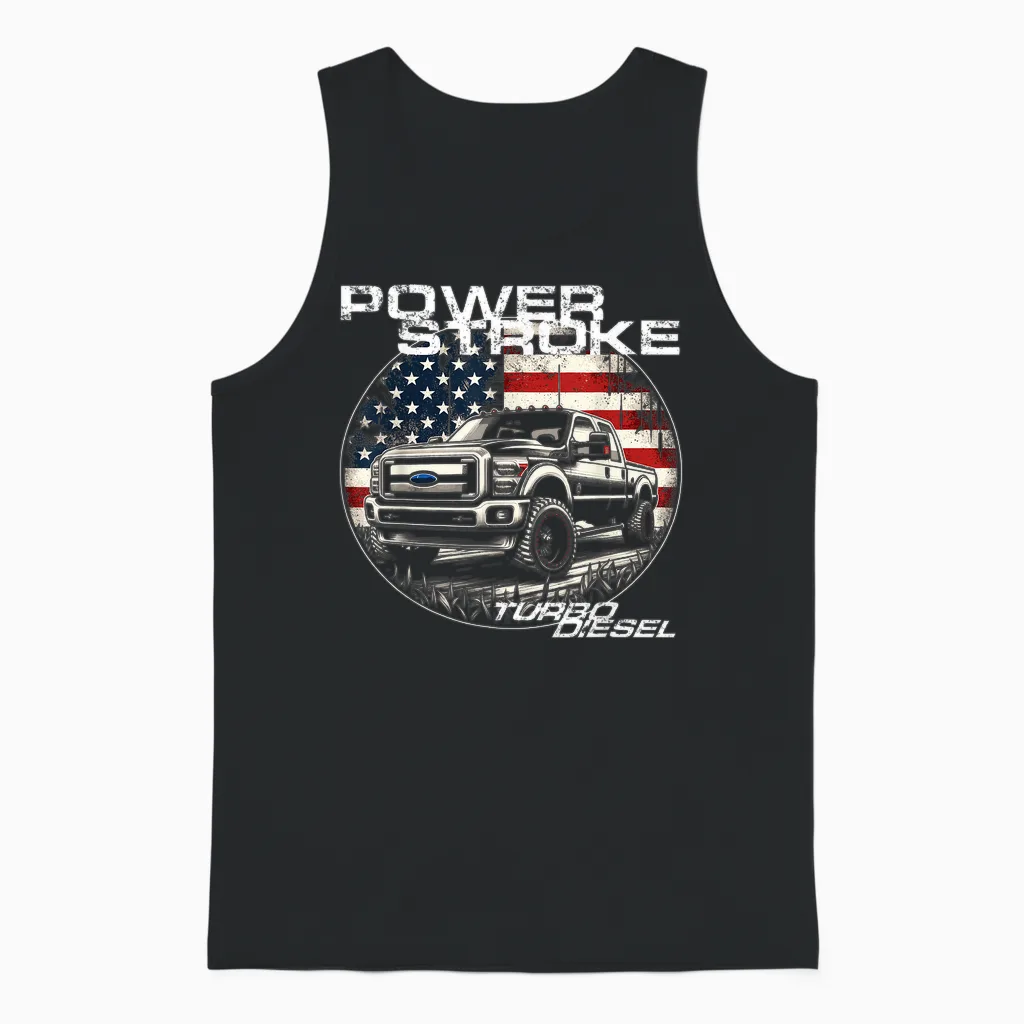 Diesel Power Stroke Truck 6.7 Coal Rolling Diesel Power Unisex Tank Top in Black