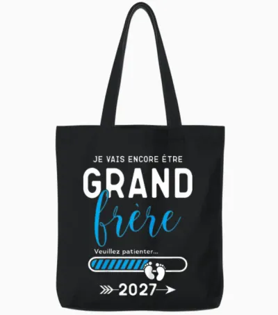 Enfant Futur Grand Frère 2027, Je Vais Encore Be Grand Frère 2027 Tote Bags - Black