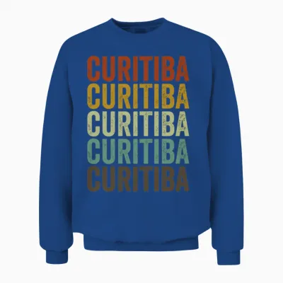 Curitiba Brazil Retro Vintage Unisex Sweatshirt - Royal