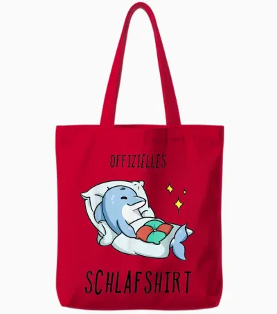 Delfin Pyjama Schlafanzug Tote Bags - Red