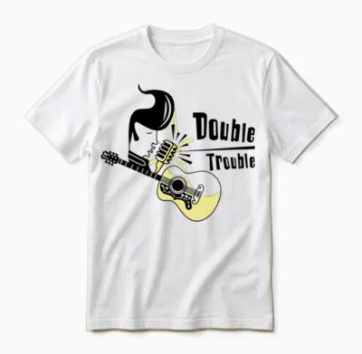 Double Trouble Music Unisex T-Shirt - White