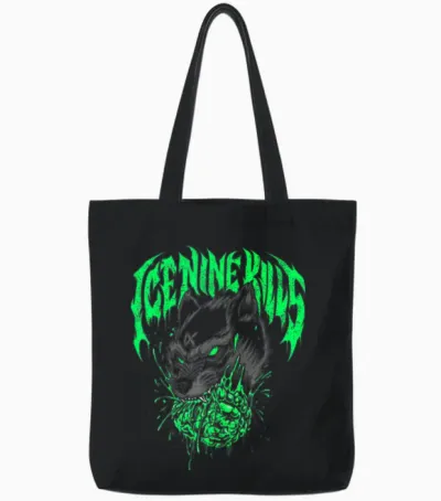 Ice Nine Kills Panther Tote Bags - Black