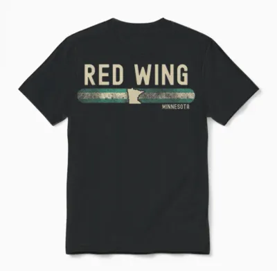 Red Wing Mn | Minnesota Unisex T-Shirt - Black