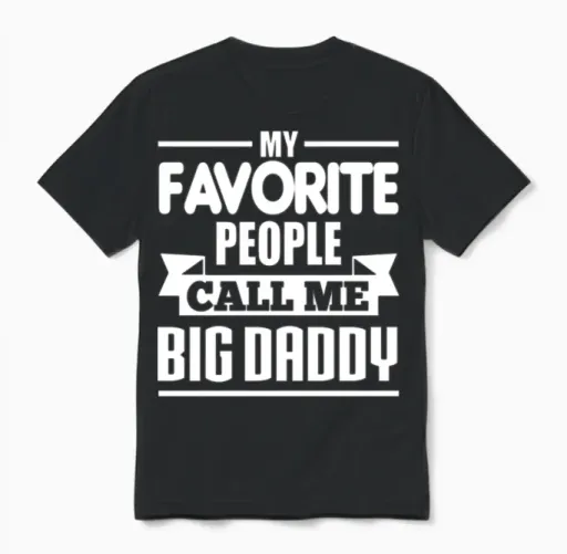 Big Daddy Dad Gift Unisex T-Shirt in Black