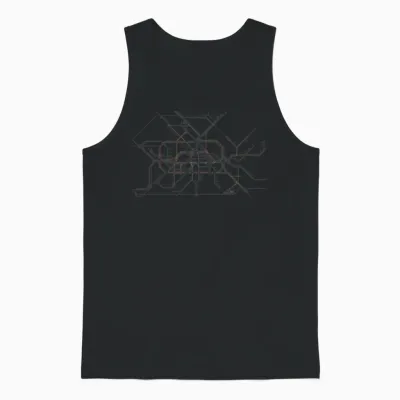 Berlin Germany Metro S-Bahn Souvenir Route Map Unisex Tank Top - Black
