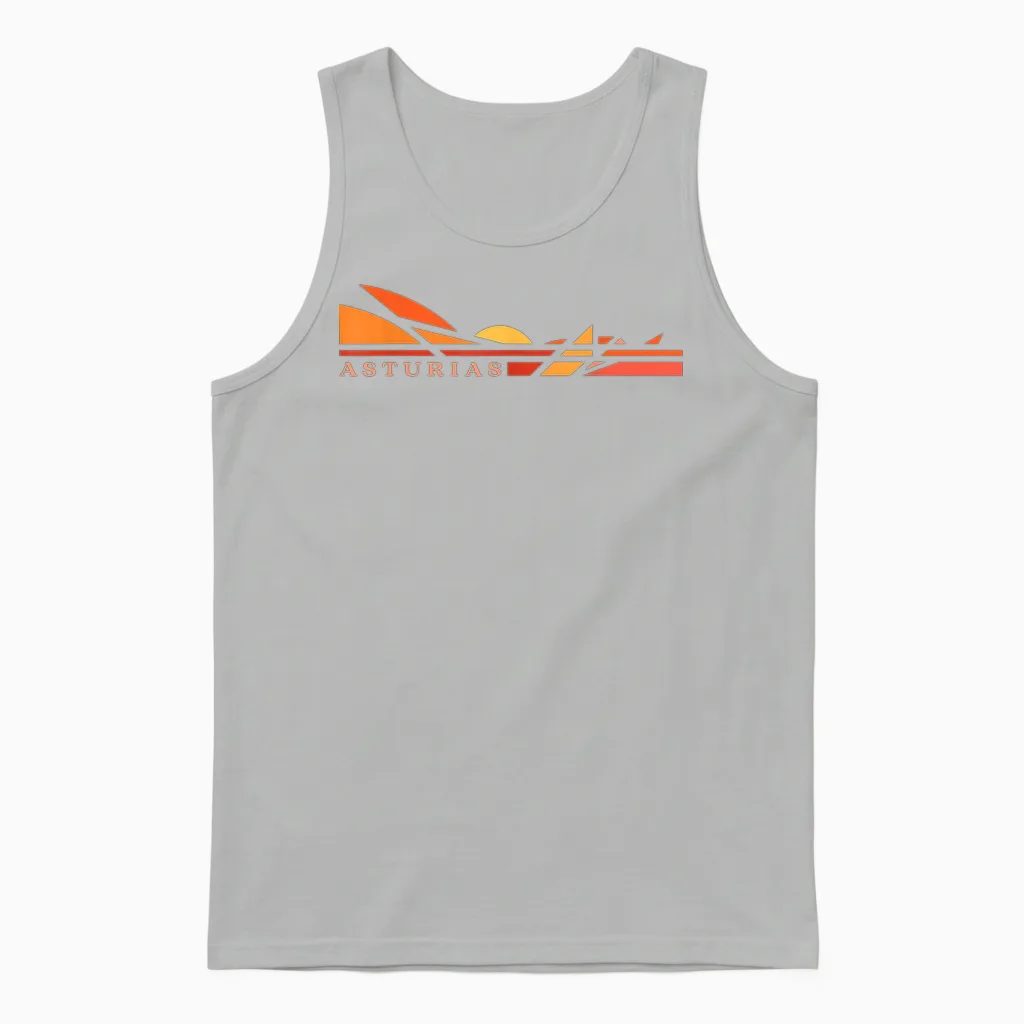 Asturies Espagne Lifestyle - Asturias España Unisex Tank Top in Ash