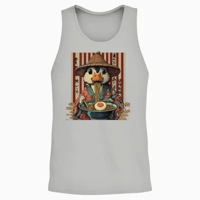 Backprint Japan Aesthetic Ramen Nudeln Urban Streetwear Unisex Tank Top - Ash