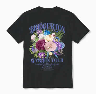 Bridgerton Garden Tour Unisex T-Shirt - Black