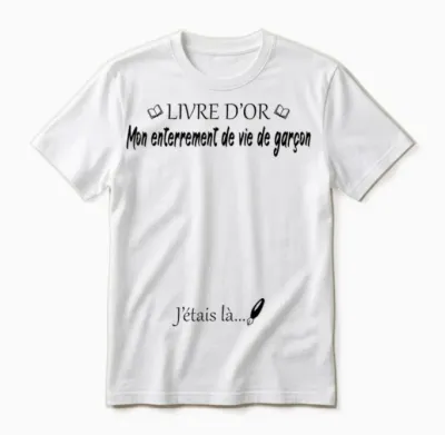 Mon Enterrement De Vie De Garçon Evg Livre D'or Humour Unisex T-Shirt - White