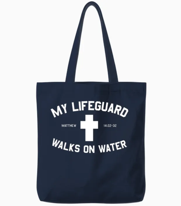 My Lifeguard Walk Tote Bags in Navy