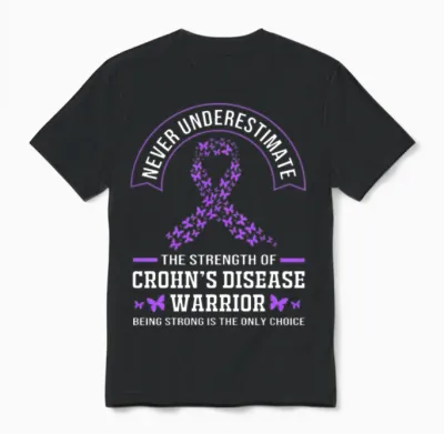 Ibd Awareness Crohns Disease Warrior Unisex T-Shirt - Black