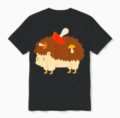 Funny Mushroom Unisex T-Shirt - Black