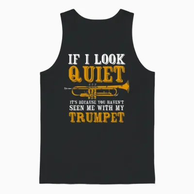 Trumpet Trumpeter Wind Instrument Unisex Tank Top - Black