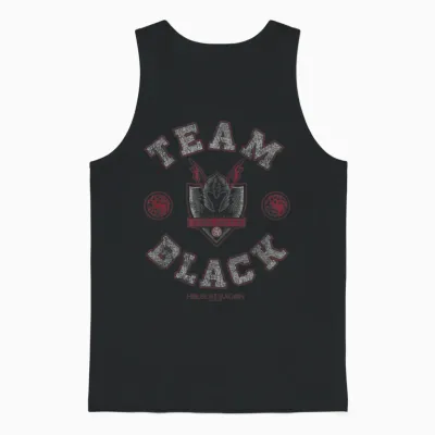 House of the Dragon Team Black Targaryen House Logo Unisex Tank Top - Black