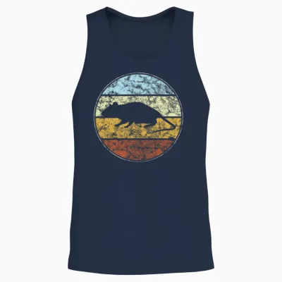 Mouse Retro Unisex Tank Top - Navy