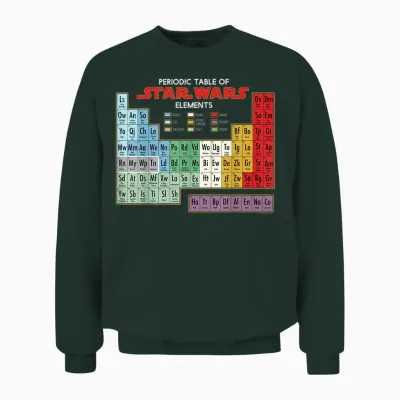 Men's Star Wars Periodic Table of Elements Graphic T-Shirt Xl Asphalt Unisex Sweatshirt - Forest