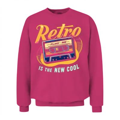Retro Cool Cassette Unisex Sweatshirt - Heliconia