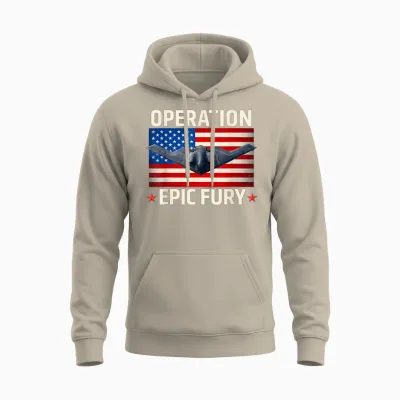 Operation Epic Fury Unisex Hoodie - Sand