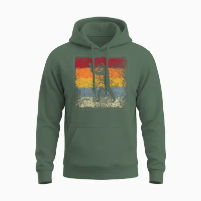 Paintball Retro Unisex Hoodie - Military Green