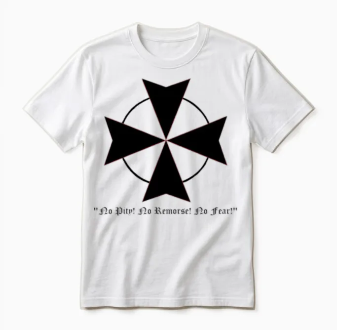 Black Templar Unisex T-Shirt in White