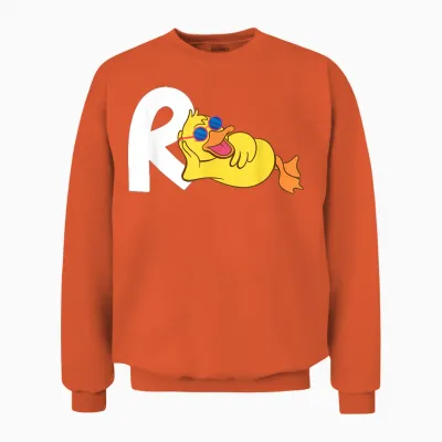 Pension Duck Funny Retirement Pension Pensioner Unisex Sweatshirt - Orange