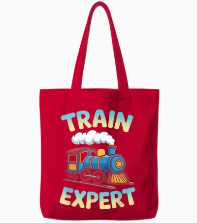 Trains Expert Chugga Steam Locomotive For Tote Bags - Red