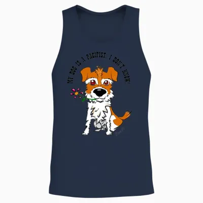 Dog Jack Russell Dog Unisex Tank Top - Navy