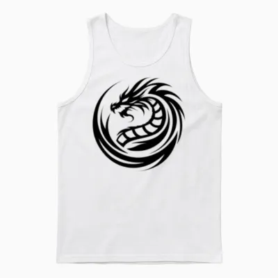 Dragon Logos Unisex Tank Top - White