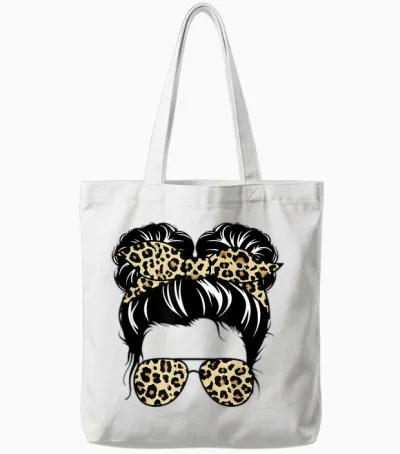 Mom Life Kidlife Mama Und Tochter Leopard Passende Outfits Tote Bags - White