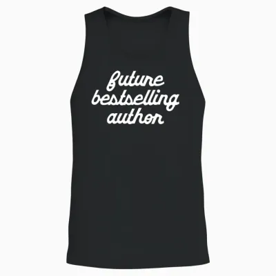Designfuture Bestselling Author W Hippie Blue Unisex Tank Top - Black