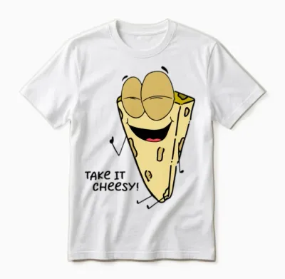 Funny Cheese Shirt Funny Picture Unisex T-Shirt - White