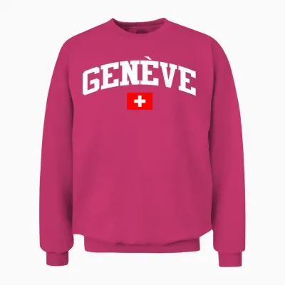 Flag Switzerland Geneva Country Switzerland Present Unisex Sweatshirt - Heliconia