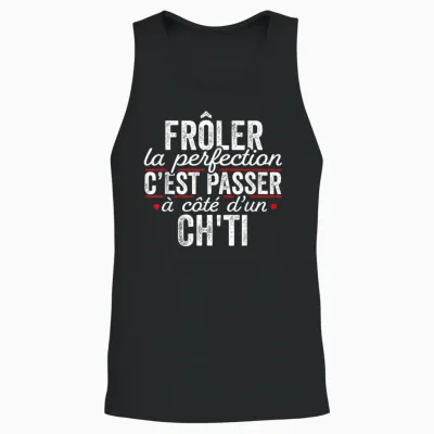 Le Ch'ti Parfait Cadeau Humour Nord-Pas-De-Calais T-Shirt, Black, S Unisex Tank Top - Black