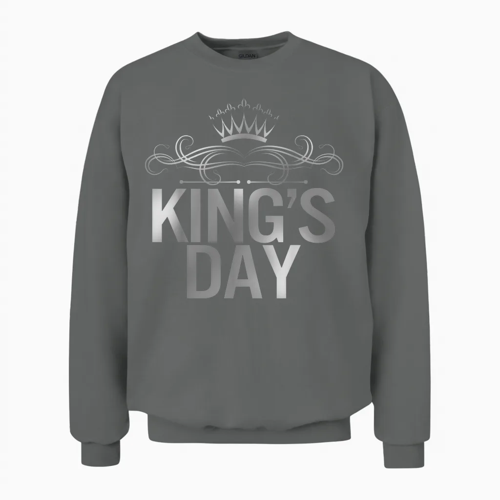 Kingsday Orange Amsterdam Koningsdag Kings Day Niederlande Unisex Sweatshirt in Graphite Heather