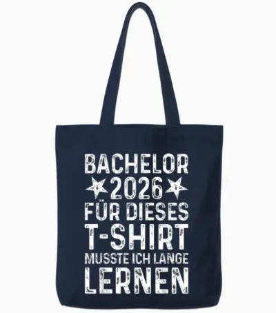 Bachelor 2026 Graduation Exam Passed Bachelor's Degree Tote Bags - Navy