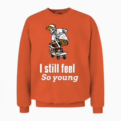 Funny Halloween Skelton Unisex Sweatshirt - Orange